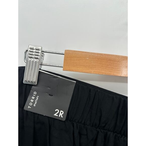 Torrid Womens Black Pull On Wide Leg High Rise Pants Size 2X NWT Casual Career - Picture 6 of 8